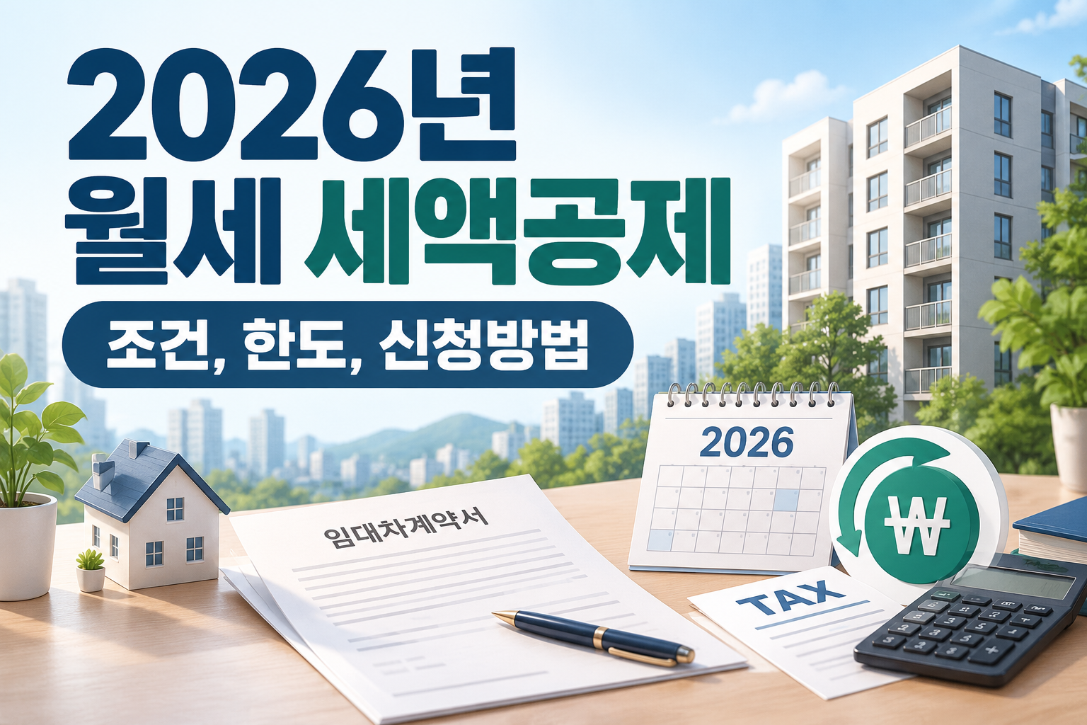 2026년 월세 세액공제 조건과 한도